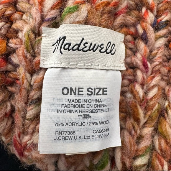 Madewell Multicolor Knit Pom-Pom Beanie - Picture 2 of 4